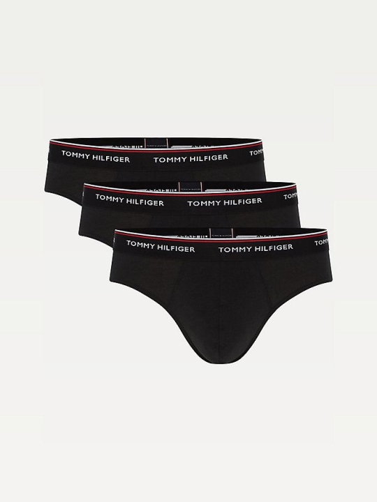 Tommy Hilfiger 3-Pack Baumwoll Briefs Unterwäsche Herren Schwarz | AT069NOJA