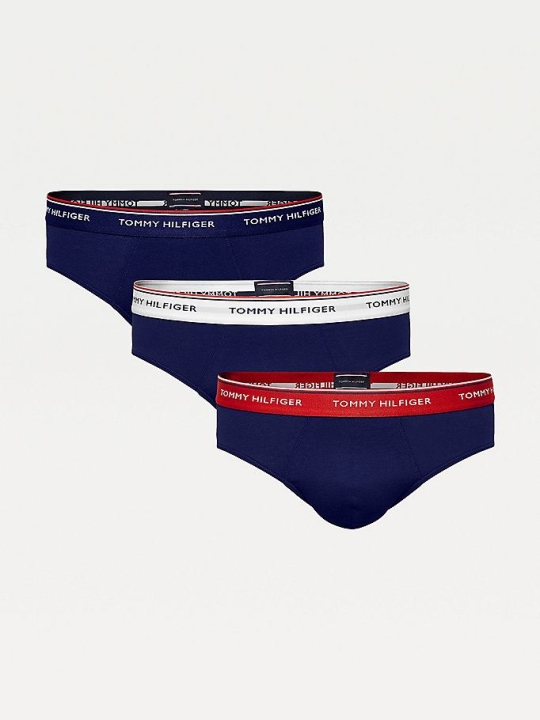 Tommy Hilfiger 3-Pack Baumwoll Briefs Unterwäsche Herren Mehrfarbig Navy | AT203JNHS