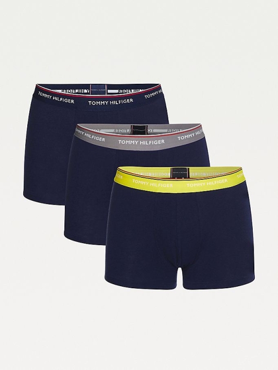 Tommy Hilfiger 3-Pack Organic Baumwoll Trunks Unterwäsche Herren Gelb | AT731SMBV