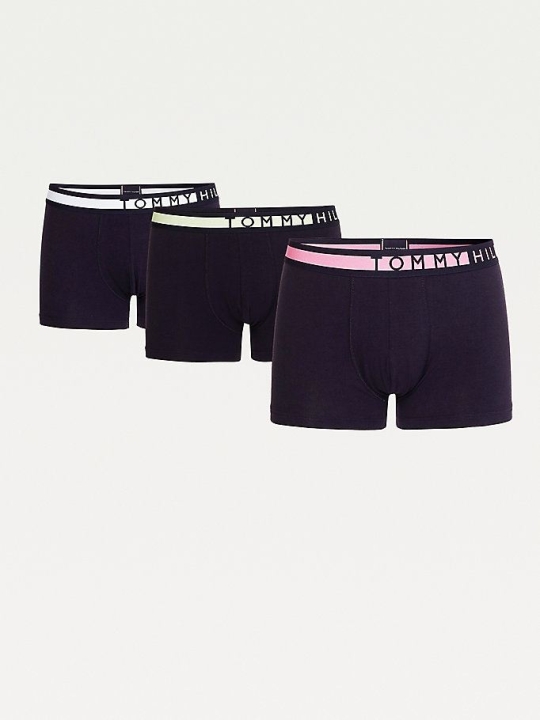 Tommy Hilfiger 3-Pack Statement Waistband Trunks Unterwäsche Herren Dunkelblau | AT146ASDX