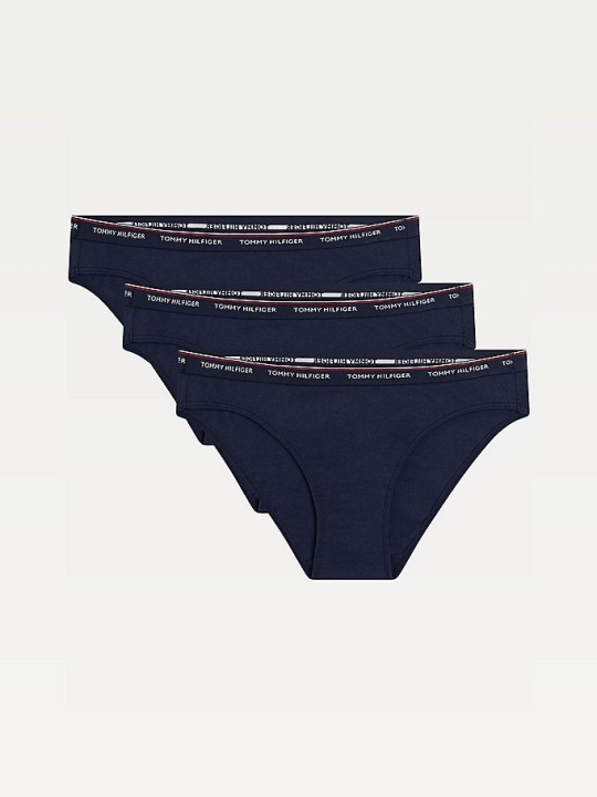 Tommy Hilfiger 3-Pack Stretch Baumwoll Briefs Unterwäsche Damen Navy Navy | AT140XUSI