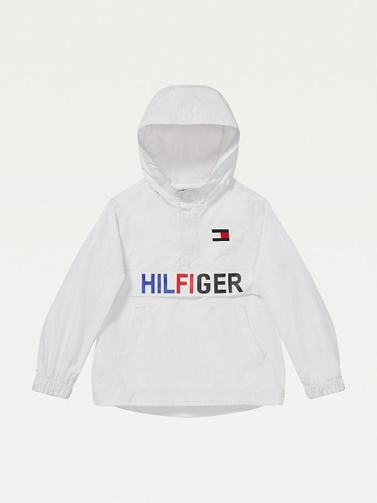 Tommy Hilfiger Adaptive Popover Anorak Jacke Kinder Weiß | AT938AVMO