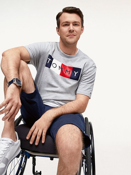 Tommy Hilfiger Adaptive Seated Fit Pure Baumwoll T-shirts Herren Grau | AT832LTJP