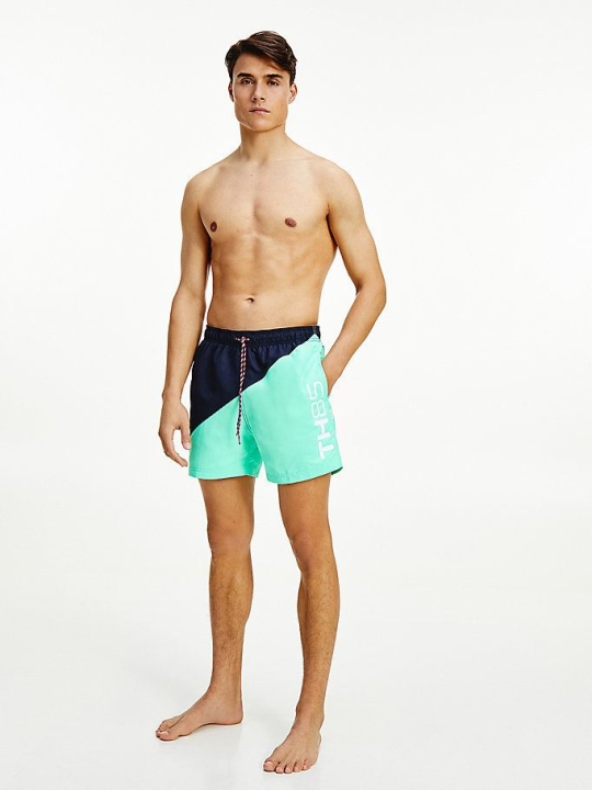 Tommy Hilfiger Archive Mid Length Slim Fit Swim Bademode Herren Dunkelblau | AT072CTPU