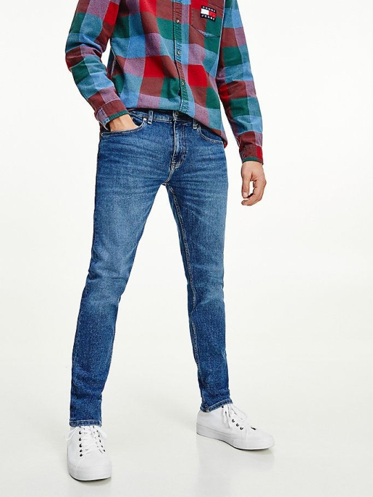 Tommy Hilfiger Austin Kompfort Faded Jeans Herren Blau | AT176SRMH