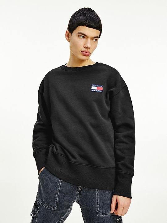 Tommy Hilfiger Badge Relaxed Fit Sweatshirts Herren Schwarz | AT360UQTS