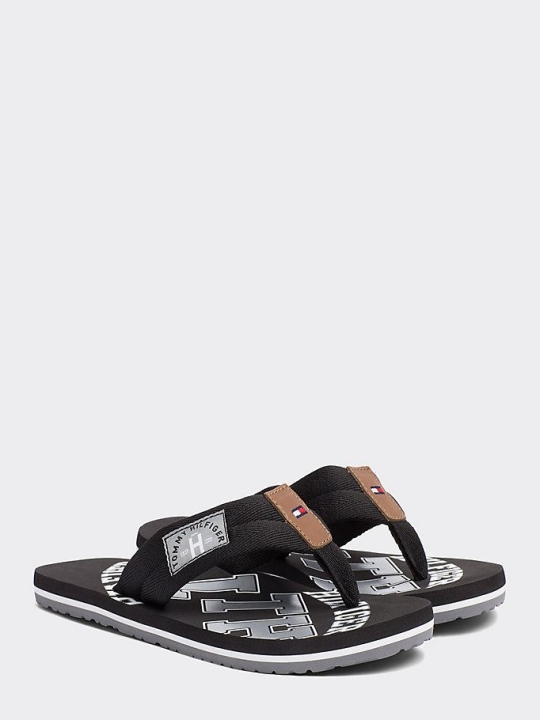 Tommy Hilfiger Beach Flip Flops Herren Schwarz | AT648AMZB