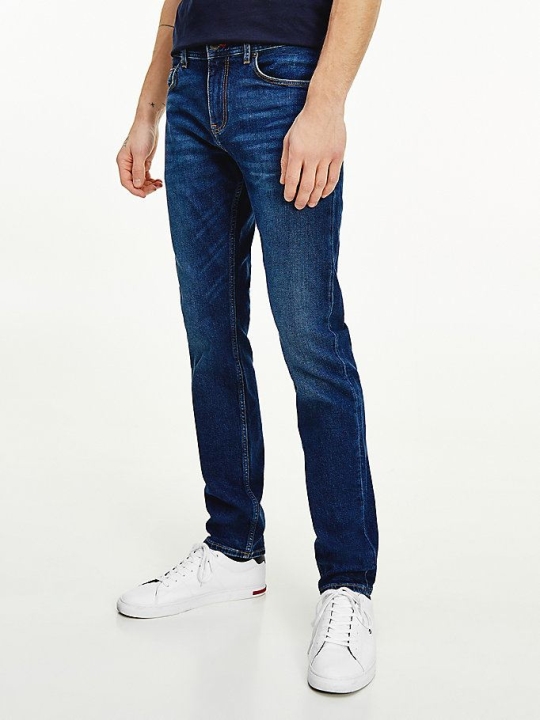 Tommy Hilfiger Bleecker Slim Fit Jeans Herren Blau | AT751QUDI