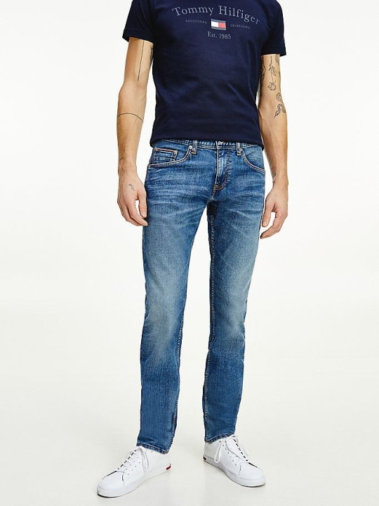 Tommy Hilfiger Bleecker Tapered Jeans Herren Blau | AT720QOPE