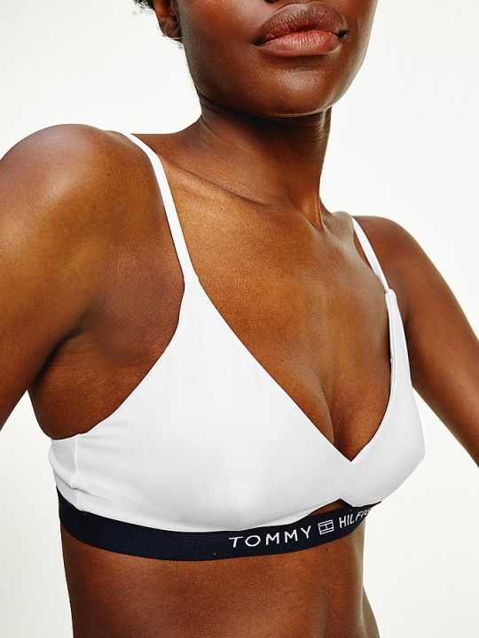 Tommy Hilfiger Bralette Bikini Top Bademode Damen Weiß | AT975XKAE