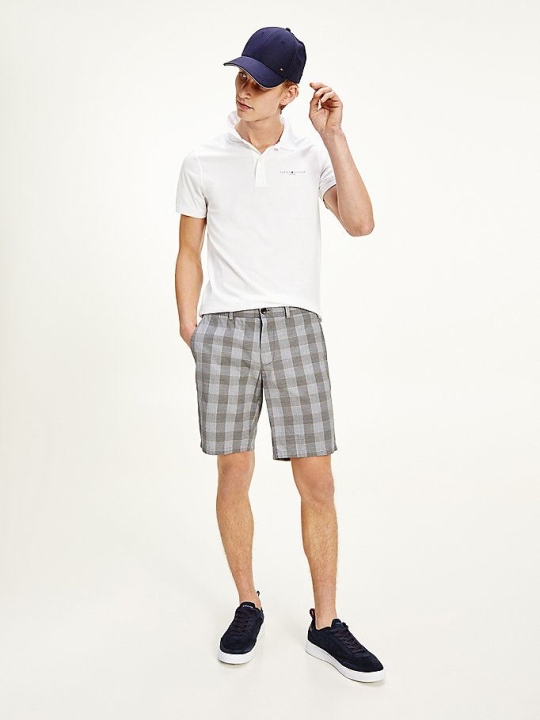 Tommy Hilfiger Brooklyn Check Kurze Hose Herren Silber | AT365OMPW