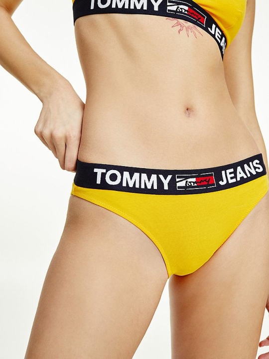 Tommy Hilfiger Contrast Waistband Briefs Unterwäsche Damen Gelb | AT629KQFH