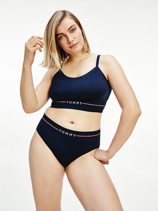 Tommy Hilfiger Curve Non-Wired Seamless Bralette Unterwäsche Damen Dunkelblau | AT749JXNC