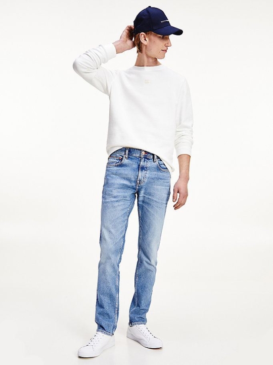 Tommy Hilfiger Denton Gerade Faded Washed Jeans Herren Indigo | AT972YMDU