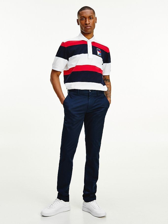 Tommy Hilfiger Denton Gerade TH Flex Chino-hosen Herren Dunkelblau | AT730JIFA