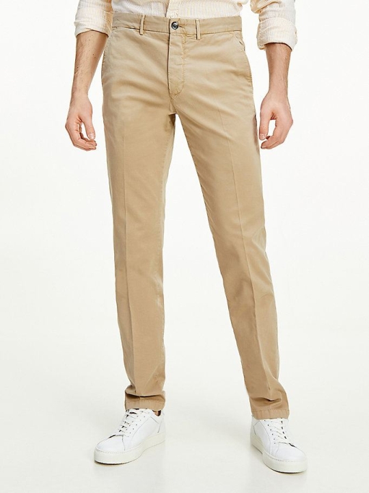 Tommy Hilfiger Denton Gerade TH Flex Hosen Herren Khaki | AT169BINL