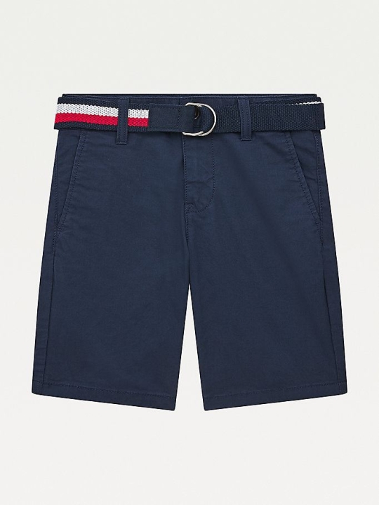 Tommy Hilfiger Essential Belted Slim Chino Kurze Hose Kinder Hellnavy | AT149MQGF