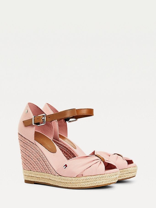 Tommy Hilfiger Essential Colour-Blocked Wedge Keilabsatz Sandalen Damen Rosa | AT429XYKT