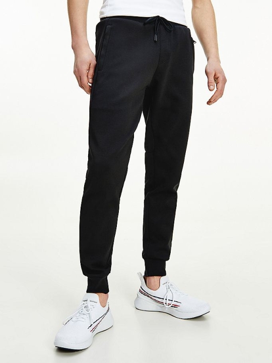 Tommy Hilfiger Essential Drawstring Taille Tapered Jogginghose Herren Schwarz | AT481FYNV