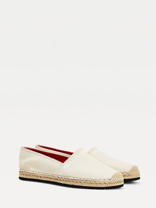 Tommy Hilfiger Essential Logo Espadrilles Flache Schuhe Damen Gelb | AT350JDEH