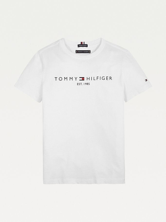 Tommy Hilfiger Essential Logo T-shirts Kinder Weiß | AT529GKLY