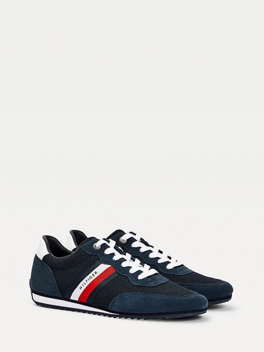 Tommy Hilfiger Essential Mesh Signature Tape Sneakers Herren Dunkelblau | AT310CZBT