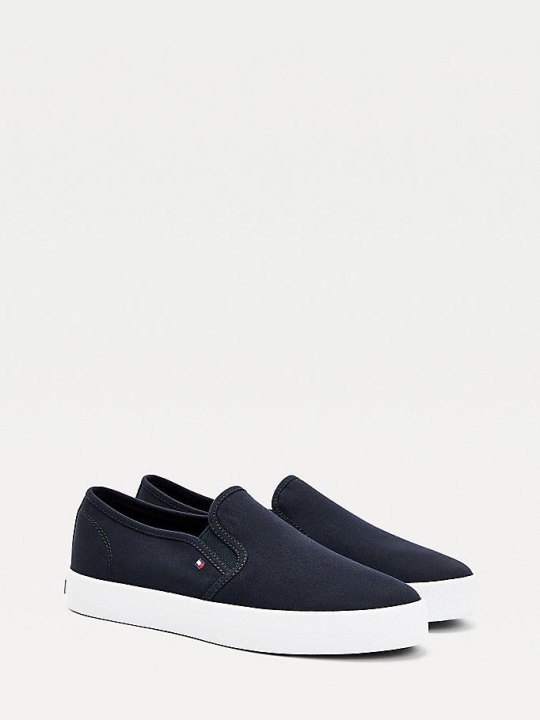 Tommy Hilfiger Essential Nautical Slip-On Sneakers Damen Dunkelblau | AT498BAKE