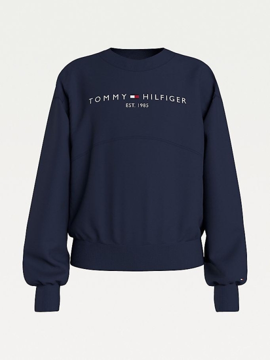 Tommy Hilfiger Essential Organic Baumwoll Terry Sweatshirts Kinder Hellnavy | AT083QXWY