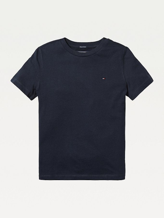 Tommy Hilfiger Essential Organic Baumwoll T-shirts Kinder Dunkelblau | AT195HFGX