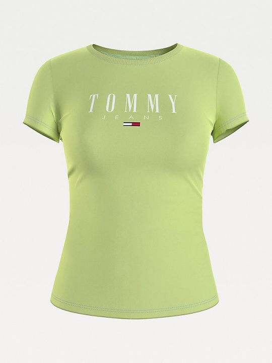 Tommy Hilfiger Essential Schlank Fit T-shirts Damen Hellgrün | AT721WMJI