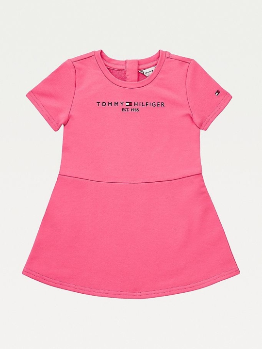 Tommy Hilfiger Essential Skater Kleider Kinder Rosa | AT692ABFT