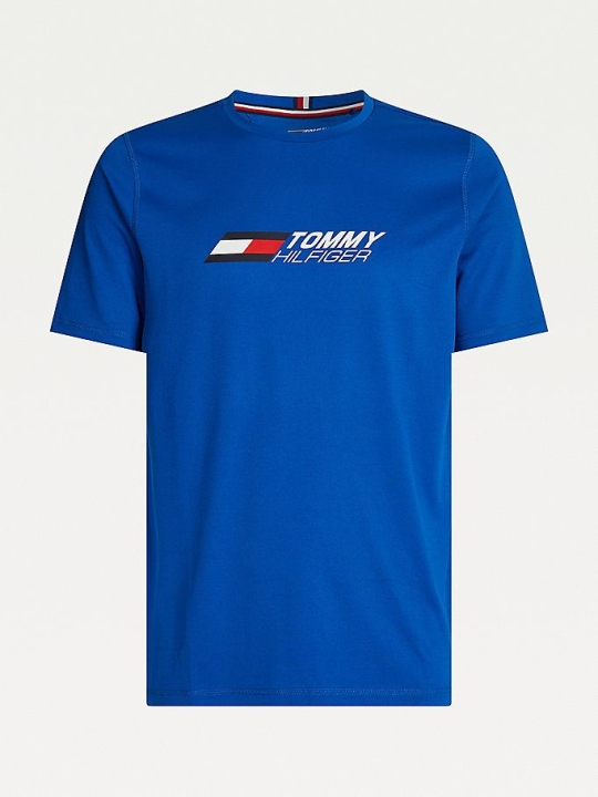 Tommy Hilfiger Essential Sport Slim Fit Sport T-shirts Herren Blau | AT509YGFW