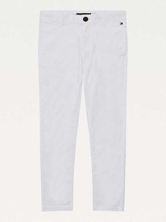 Tommy Hilfiger Essential TH Flex Schlank Chino-hosen Kinder Weiß | AT895LKWB