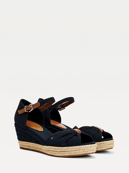 Tommy Hilfiger Essential Wedge Keilabsatz Sandalen Damen Dunkelblau | AT572CHLB