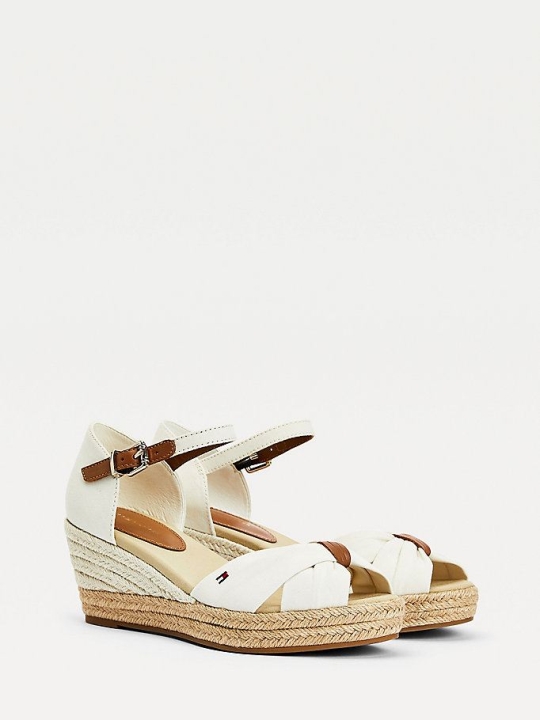 Tommy Hilfiger Essential Wedge Keilabsatz Sandalen Damen Weiß | AT905LMTH