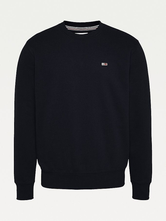 Tommy Hilfiger Fleece Crew Neck Sweatshirts Herren Schwarz | AT607PVLB