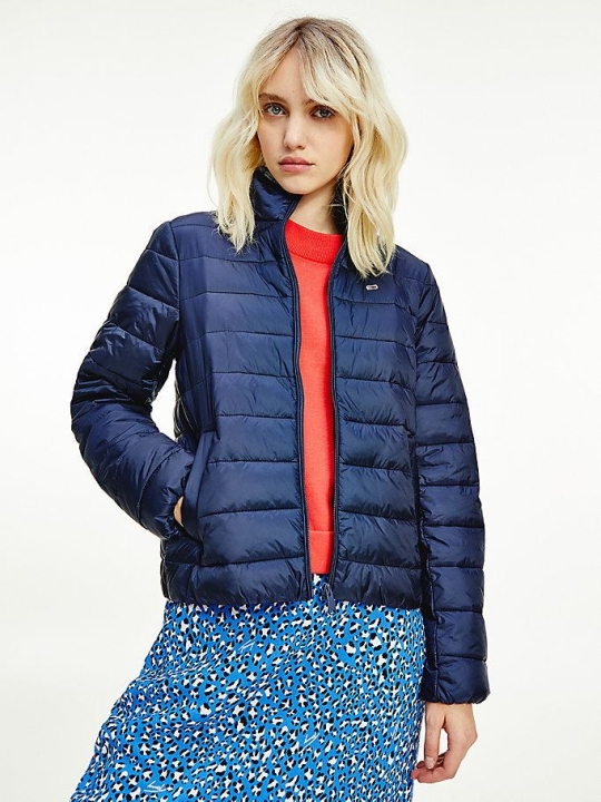 Tommy Hilfiger Gesteppt Zip-Thru Jacke Damen Hellnavy | AT278OKLR