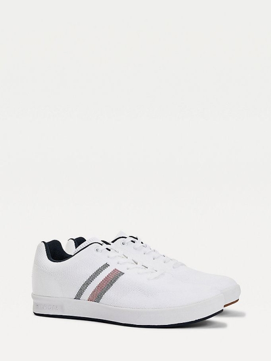 Tommy Hilfiger Gestrickt Cupsole Sneakers Herren Weiß | AT237DIPS