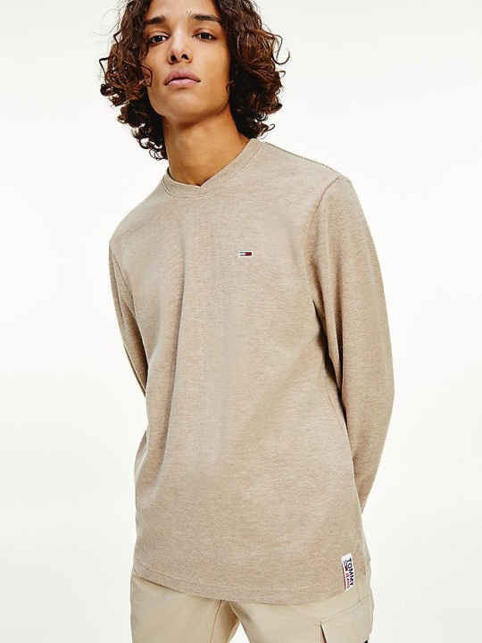 Tommy Hilfiger Gestrickt Long Sleeve T-shirts Herren Beige | AT376EJMA