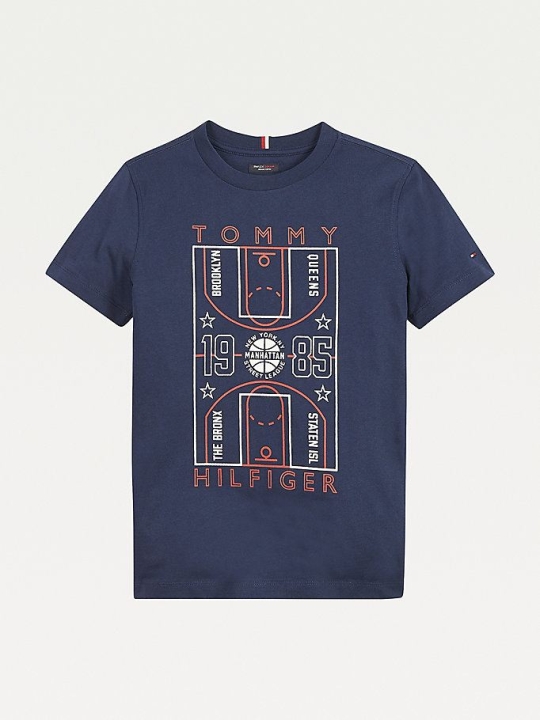 Tommy Hilfiger Glow In The Dark Logo T-shirts Kinder Hellnavy | AT426OLGC