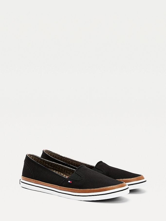 Tommy Hilfiger Iconic Slip-On Sneakers Damen Schwarz | AT369HMXU