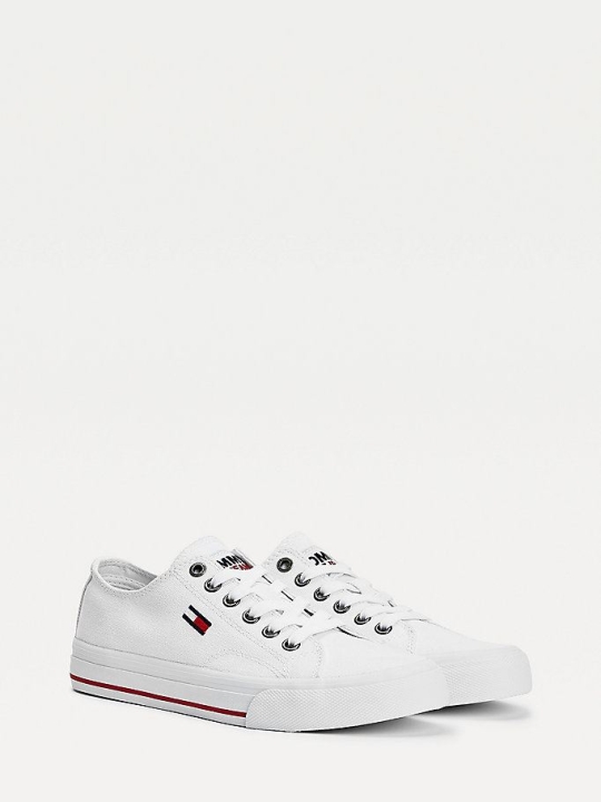 Tommy Hilfiger Low-Top Flag Sneakers Damen Weiß | AT486SNDO