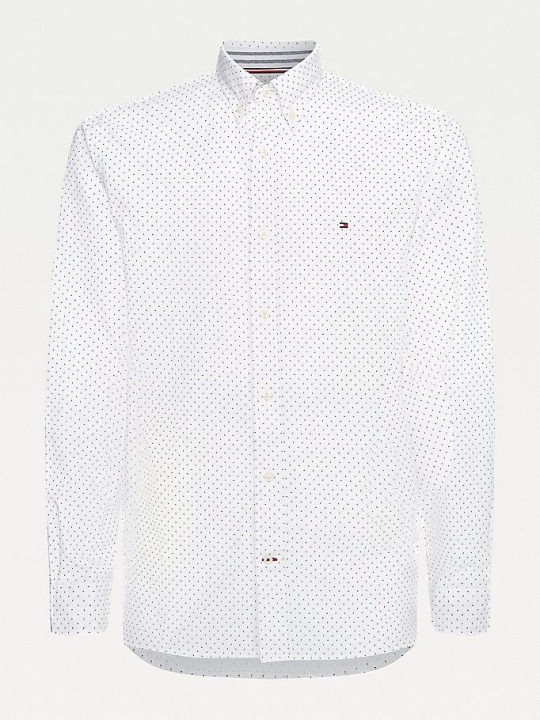 Tommy Hilfiger Micro Dot Regular Fit Oxford Hemd Herren Weiß Gelb | AT803KXVJ