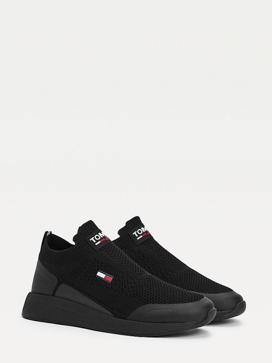 Tommy Hilfiger Mono-Sock Lauf Sneakers Herren Schwarz | AT518SBOV