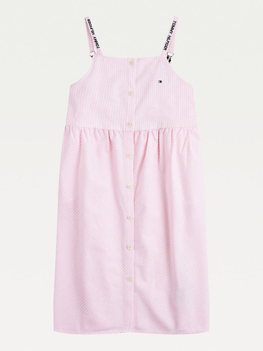 Tommy Hilfiger Neon Stripe Ärmellose Kleider Kinder Rosa | AT198BLZC