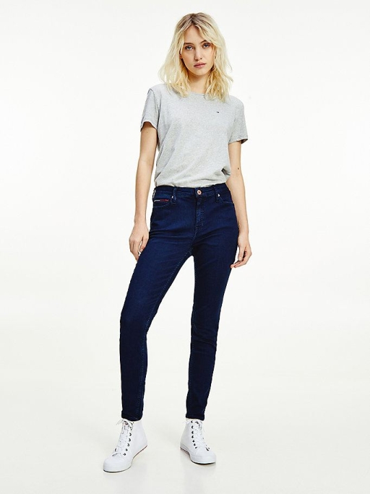 Tommy Hilfiger Nora Mid Rise Schlank Fit Jeans Damen Dunkelblau | AT243ORKF