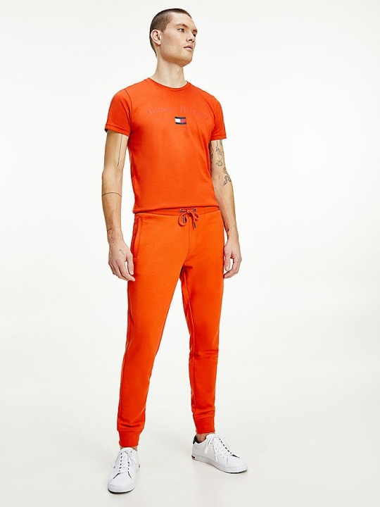 Tommy Hilfiger Organic Baumwoll Logo Embroidery Jogginghose Herren Orange | AT063UXCI