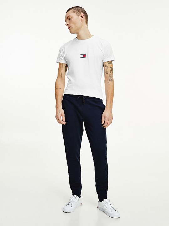 Tommy Hilfiger Organic Baumwoll Logo Embroidery Jogginghose Herren Dunkelblau | AT854ENMT