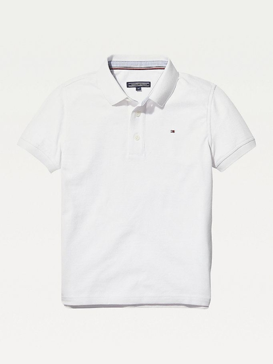 Tommy Hilfiger Organic Baumwoll Polo Shirts Kinder Weiß | AT869XARL