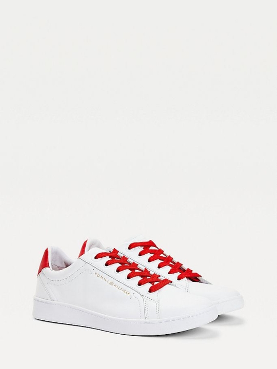 Tommy Hilfiger Premium Tennis Inspired Hybrid Sneakers Damen Rot | AT452IZAN